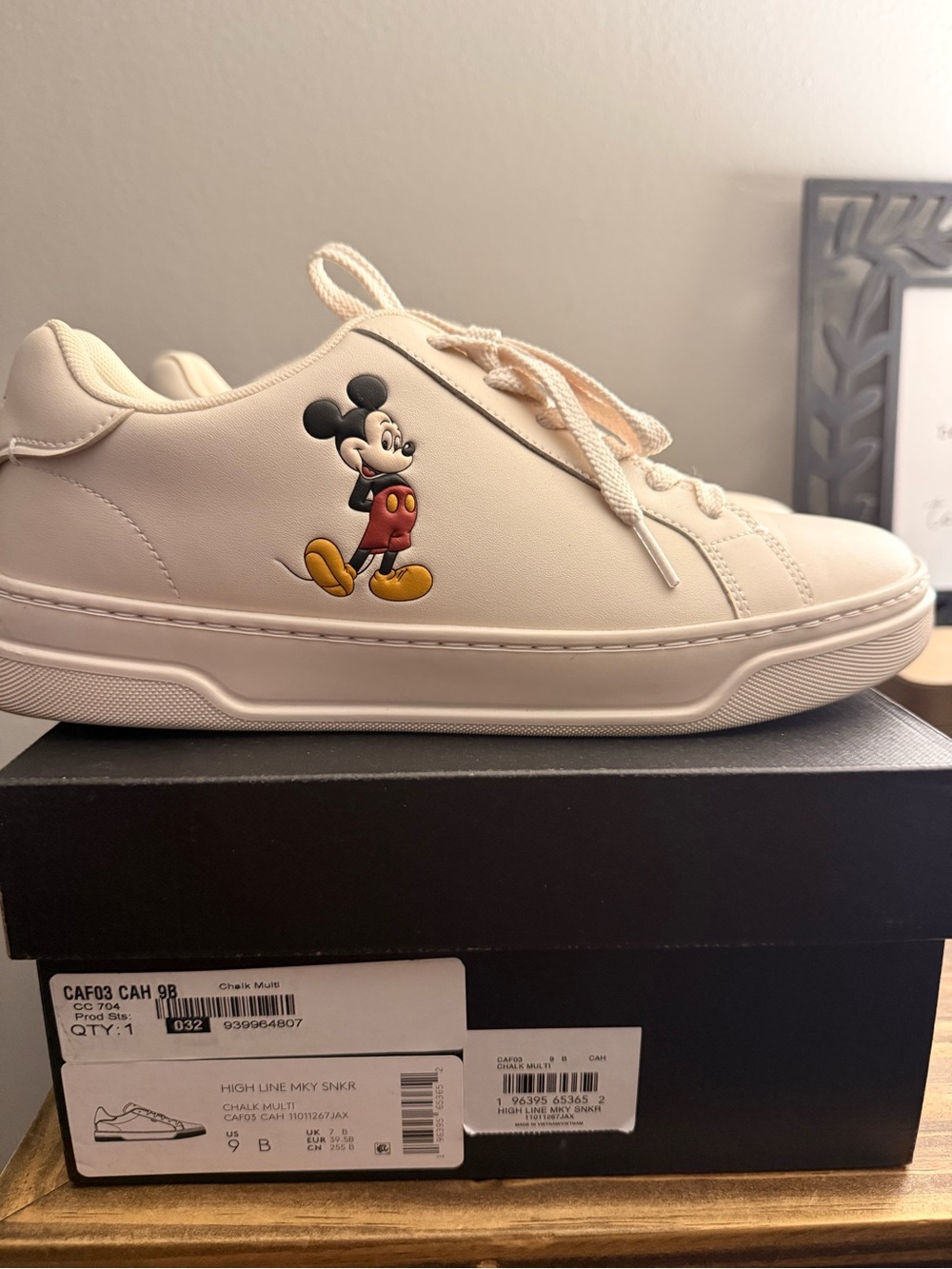 Coach Chalk Multi Mickey Mouse Low-Top Sneakers